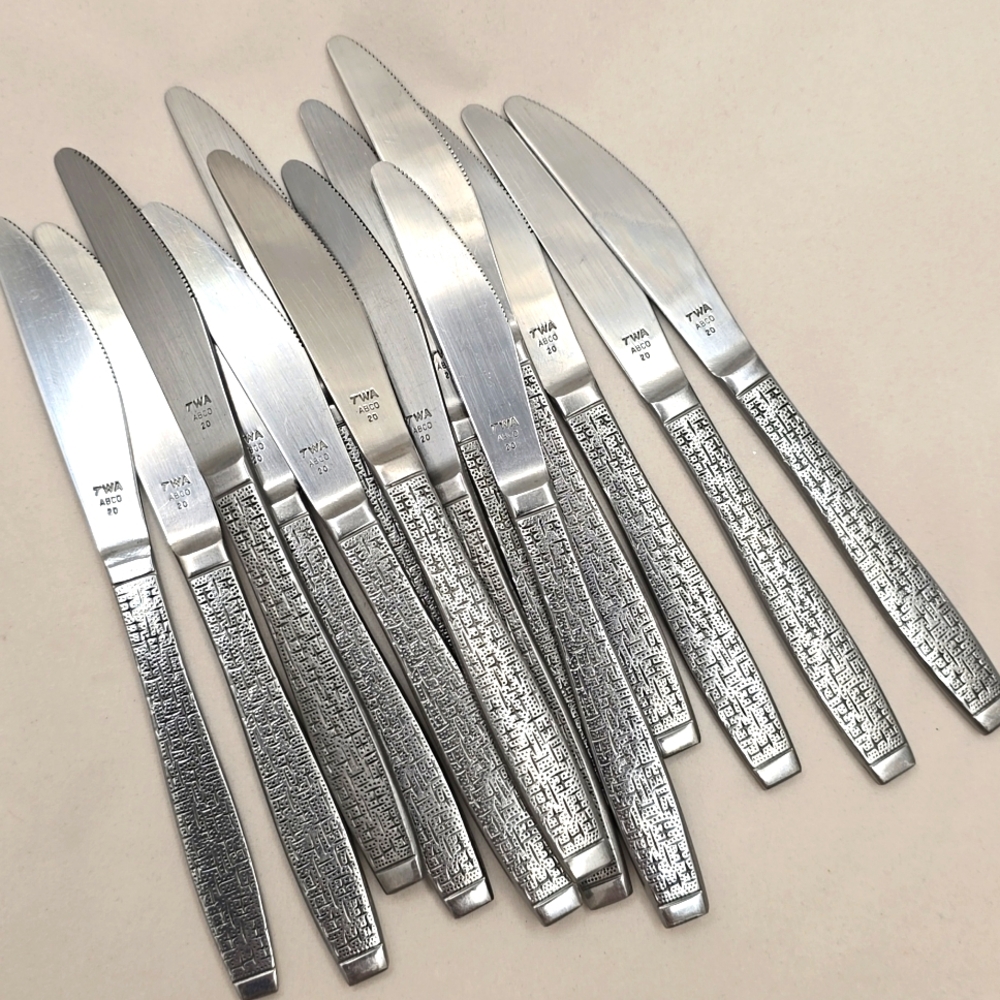Set of Silver TCA Textured Knives